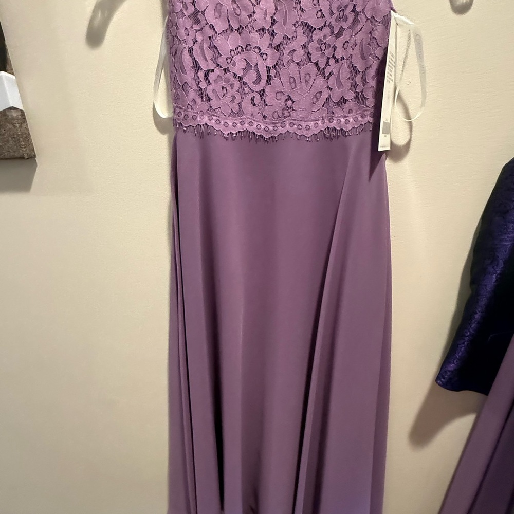 Elegant Purple Lace Dress